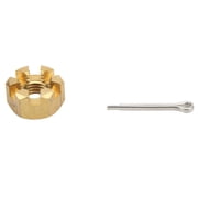 17031501 Stainless Steel Marine Outboard Propeller Installation Hardware Kit with Cotter Pin, Washer, Hex Slotted Nut, and Spacer