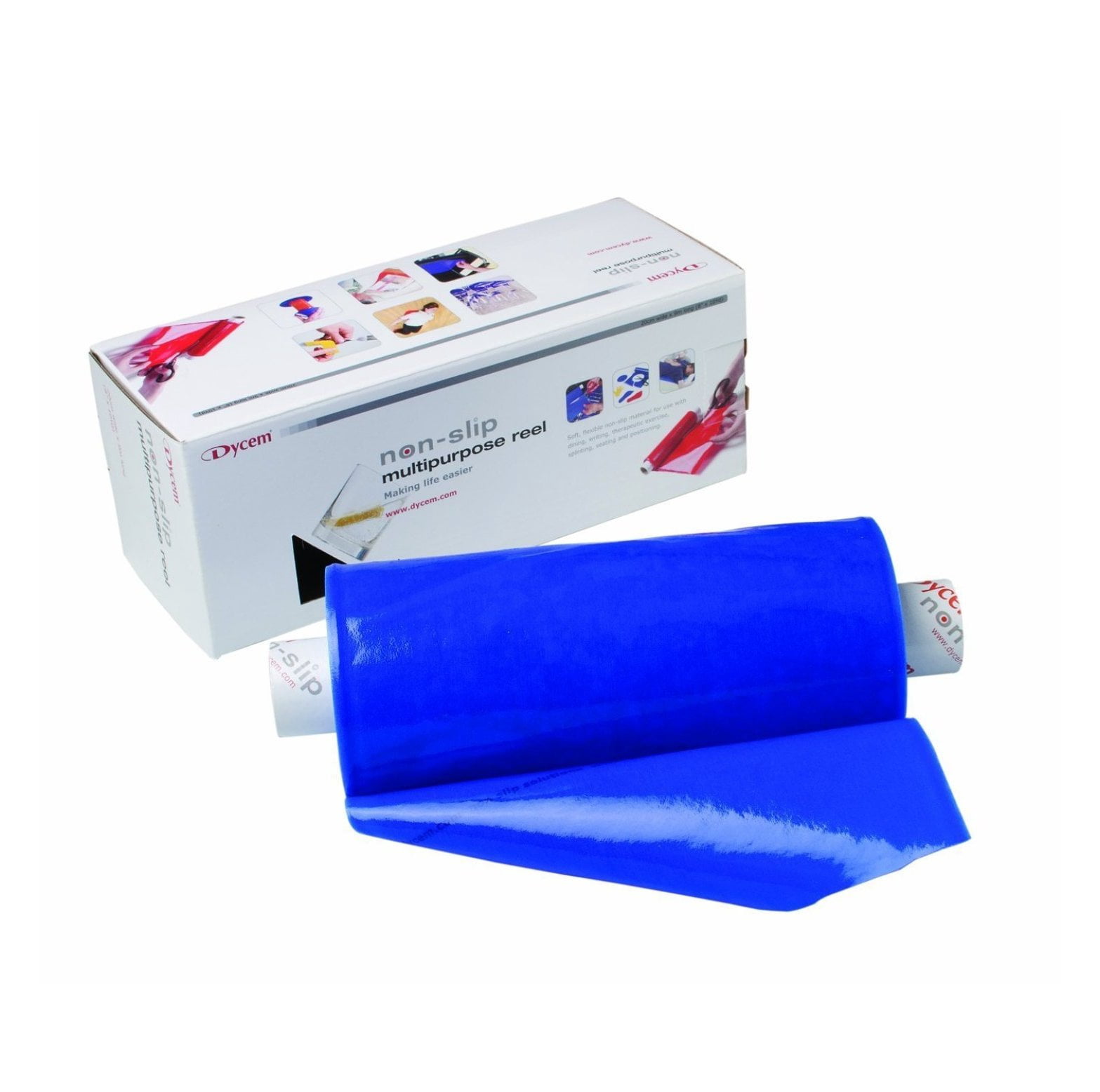 17055 Dycem Multipurpose Non-Slip Roll, 8" Width, 2 Yard Length, Blue