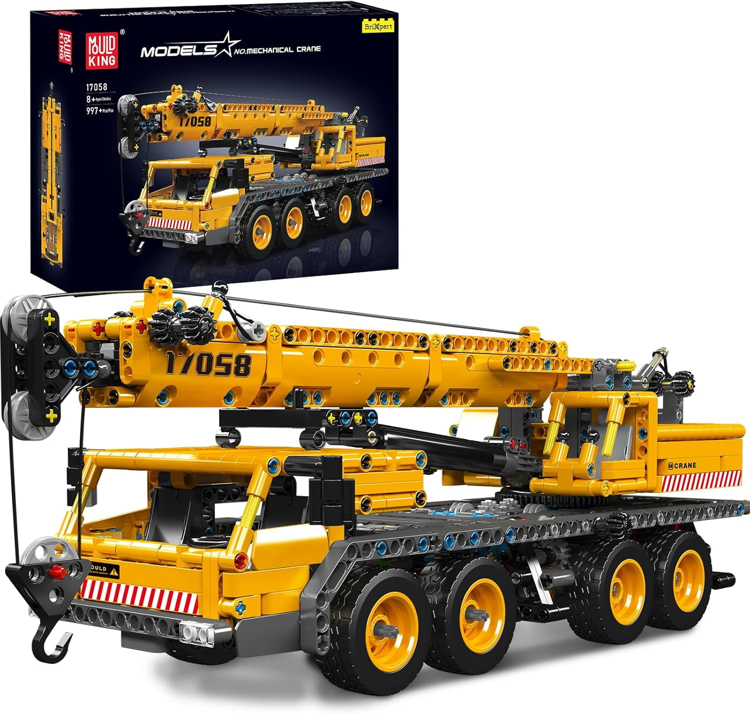 17058 Urban Mobile Crane Toy Building Block Set, Adult Construction Vehicle Model Brick Kit, Toy Gift (997 Pieces)