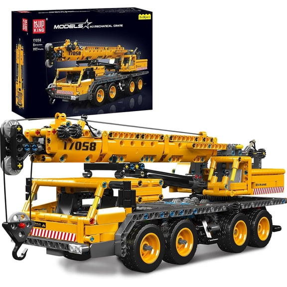 17058 Urban Mobile Crane Toy Building Block Set, Adult Construction Vehicle Model Brick Kit, Toy Gift (997 Pieces)