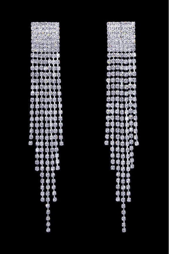 #17072 - Flapper Fringe Earrings - 4.25"