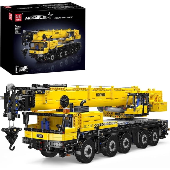 17073 Engineering Truck Construction Set, Remote Control LTM 1110 Crane Building Block (3218 Pieces)