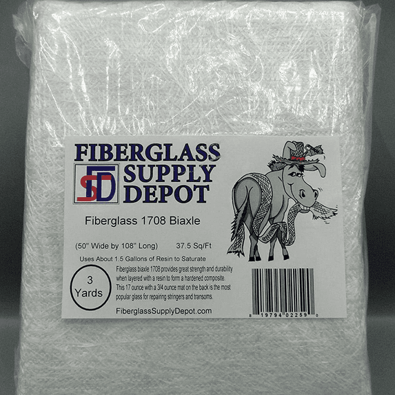 1708 Fiberglass 45/45 DBM Biaxial 50" Inch Wide - 9 FEET Long - 3 Yards