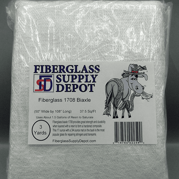 1708 Fiberglass 45/45 DBM Biaxial 50" Inch Wide - 9 FEET Long - 3 Yards