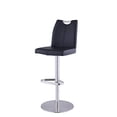 thumbnail image 1 of 1708 Handle Back Adjustable Stool Brushed SS/Black PU, 1 of 5