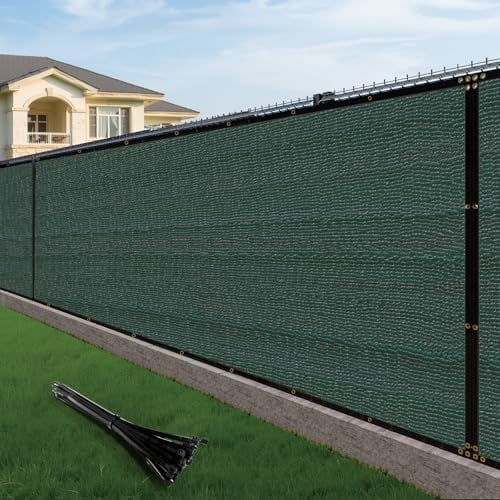 170GSM 6x50ft Dark Green Fence Privacy Screen Heavy Duty Privacy Fence Cover for Outdoor Home Decoration Garden Wall Backyard$$Garden & Patio