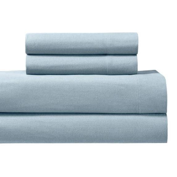 170GSM Heavyweight 100% Cotton California King Flannel Sheet Sets Ultra Soft & Warm -Blue
