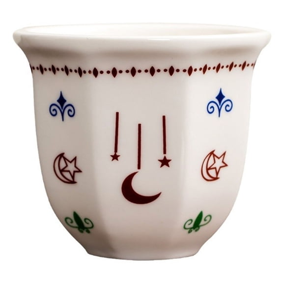 170ML Handmade Ceramic Coffee Cup - Star and Moon Design for Tea and Coffee Lovers