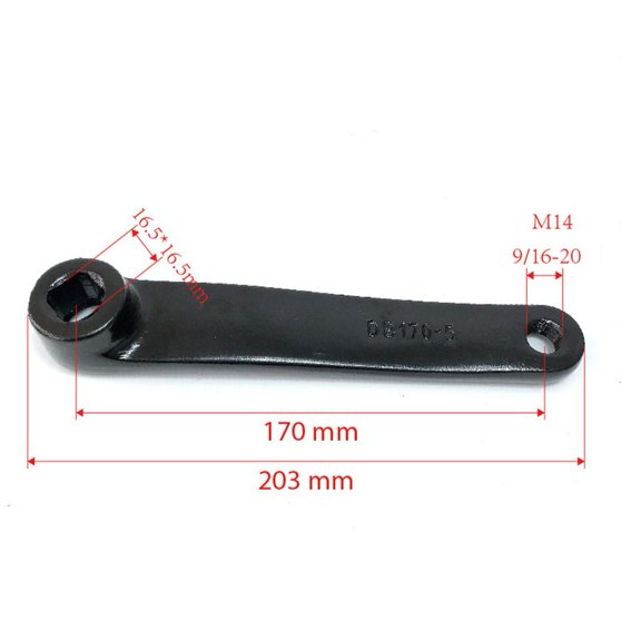 170Mm Exercise Bike Crank Iron Square Hole Left/Right Indoor Sports Bike Crank Left Fangkenuo