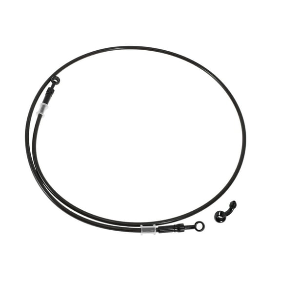 170cm Motorcycle Brake Clutch Oil Hose Line Nylon Stainless Steel Wire Braid PU Motorcycle Hydraulic Brake Line for Motorcycles Dirt Bikes ATV Black