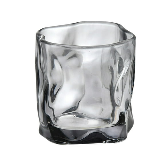 170ml (6oz) Twisted Glass Cup - Colorful Whiskey Beer Glass, Thickened Unique Design, 3.15x3.15x2.95in, Multi-Color Options for Home Bar