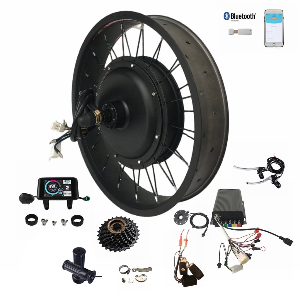 170mm 26inch*4.0 5000W Fat Tire Ebike Kit Electric Bicycle Motor Kit with Sabvoton 100A Controller