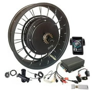 170mm Dropout 20*4.0 3000W Fat Tire Electric Bike Conversion Kit, 72V 80A Savoton Sine Wave Programmable Controller, 3000W Brushless Gearless Motor, 3000W Electric Bike Kit with UKC1 Display
