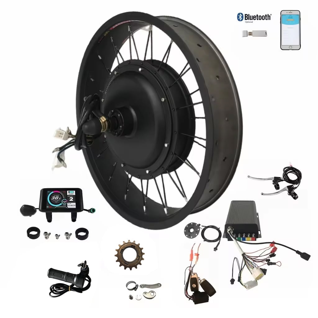 170mm Dropout 20*4.0inch 100mm Width Wheelrim 5000W Rear Hub Motor ...