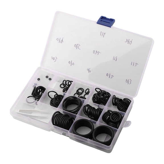 170pcs Scuba Diving Tank Valve Hose Regulator Rubber Seal Rings Repair Kit Multiple Sizes Black Nitrox Compatible Underwater Equipment Tools
