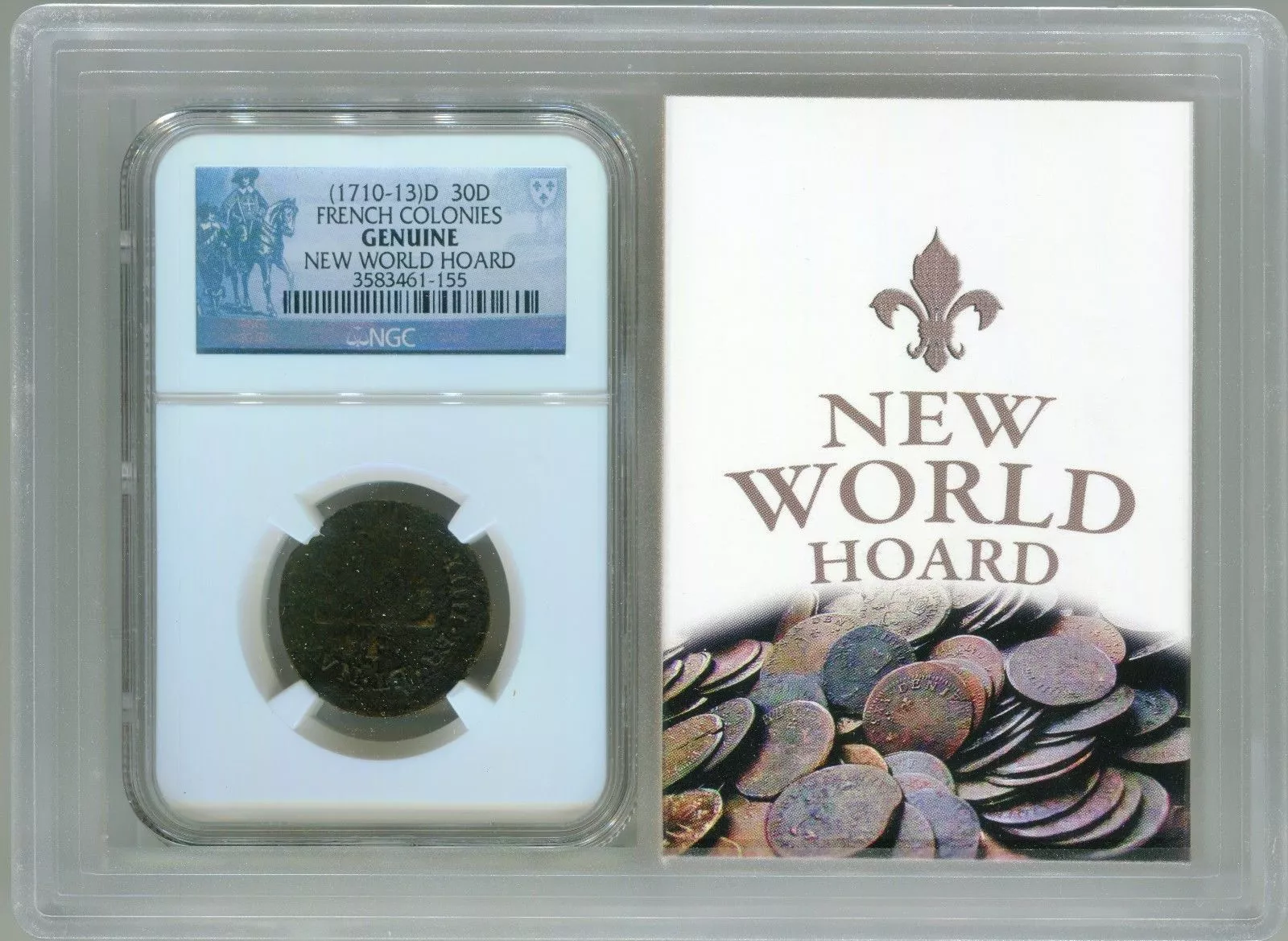 U.S. MINT French Colonies New World Hoard NGC Genuine Rare Coin