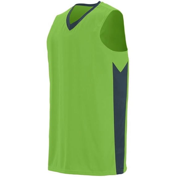 1712A-Lime- Slate-2X Block Out Jersey, Lime & Slate - 2X