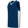 thumbnail image 1 of 1712A-Navy- White-2X Block Out Jersey, Navy-White - 2X, 1 of 1