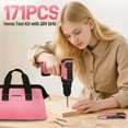 thumbnail image 1 of 20V Cordless Drill Set, 171Pcs Pink Home Tool Kit with Storage Bag for  Repair, 1 of 7