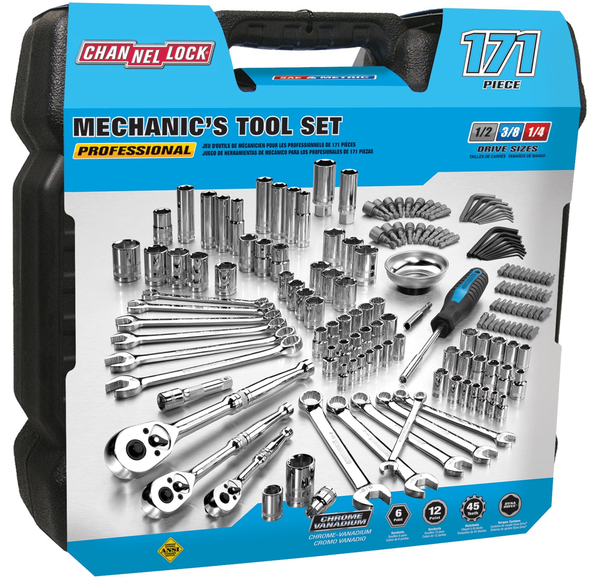 CHANNELLOCK 171pc Mechanic's Tool Set