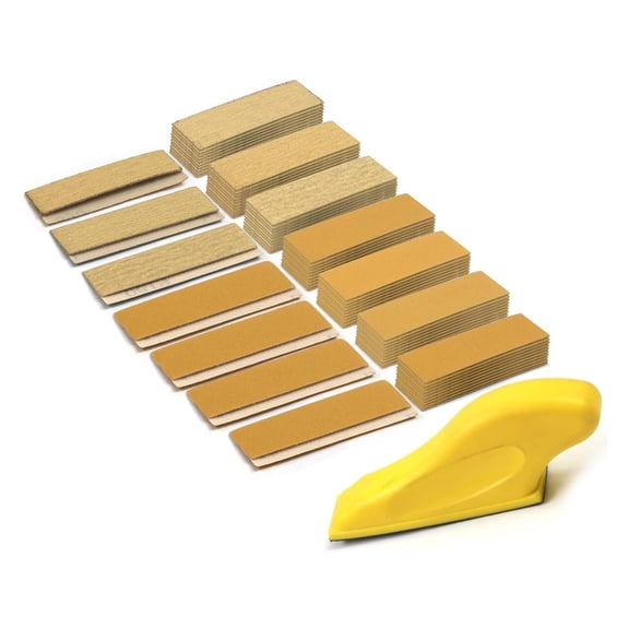 171pc Sandpaper Finger Sander Set for Small Projects Craft Polishing Tool Perfect for Crafts and Polishing 30x93mm