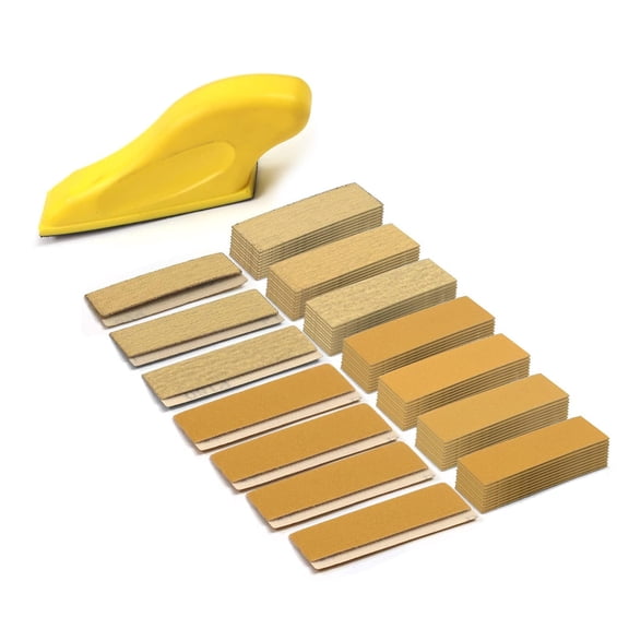 171pc Sandpaper Finger Sander Set for Small Projects Craft Polishing Tool Perfect for Crafts and Polishing 30x93mm