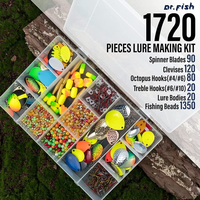 1720-Pieces Spinner Making Kit for Walleye Rigs and Inline Spinners ...