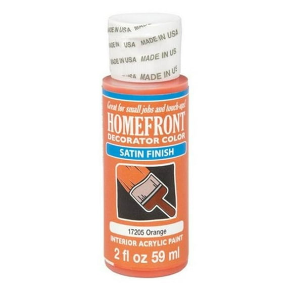 17205N 2 oz Decorator Interior Satin Acrylic Paint in Orange - pack of 3
