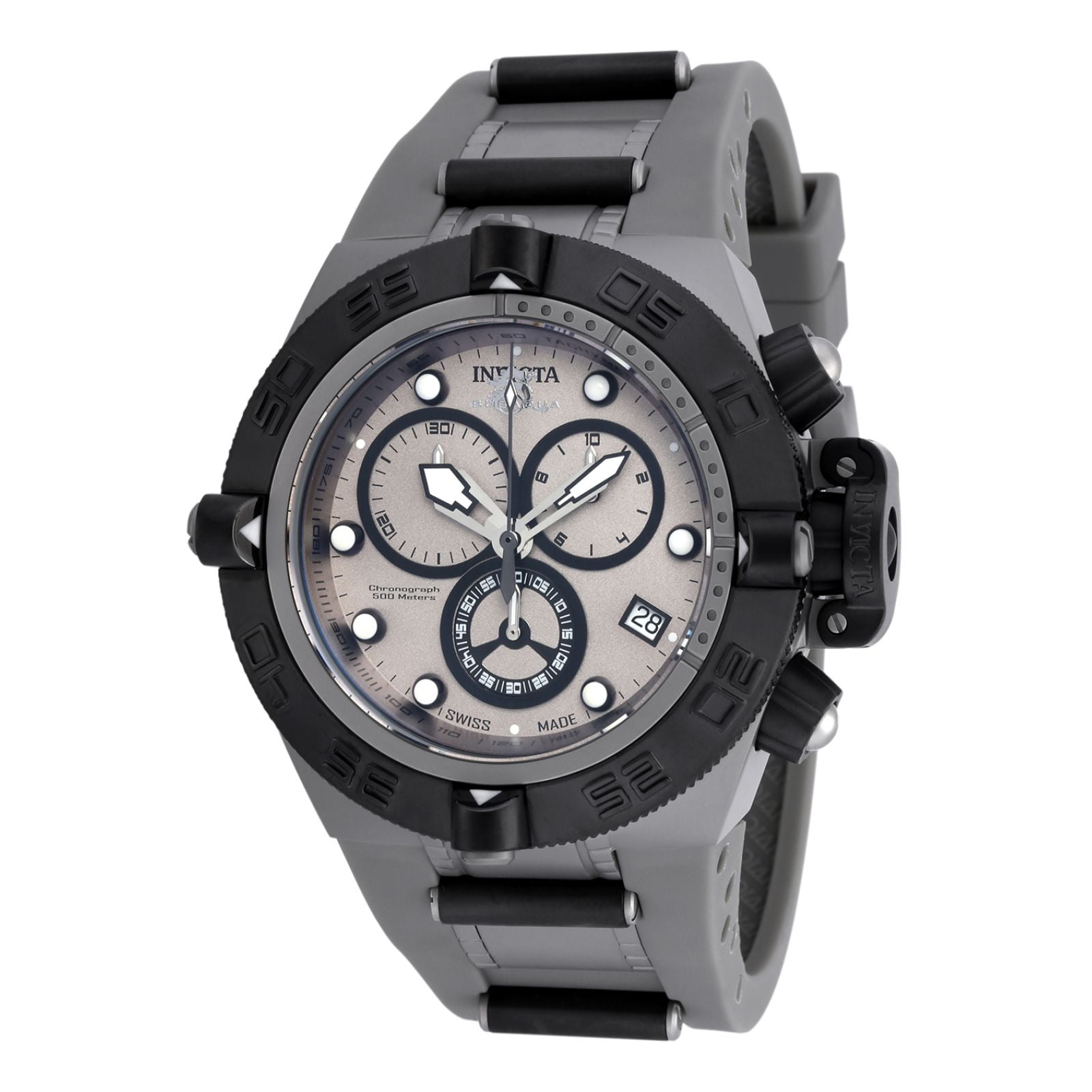 17210 Men's Subaqua Noma IV Black Bezel Grey Rubber Strap