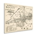thumbnail image 1 of 1722 Map of Boston Massachusetts - Vintage Map Wall Art of the Town of Boston in New England - Boston Map Poster - Boston Map Wall Art - Vintage Boston Poster, 1 of 8