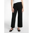 thumbnail image 1 of Time and Tru Women's Ponte Knit Patch Pocket Pants, 28" Inseam, Sizes 0-20, 1 of 6