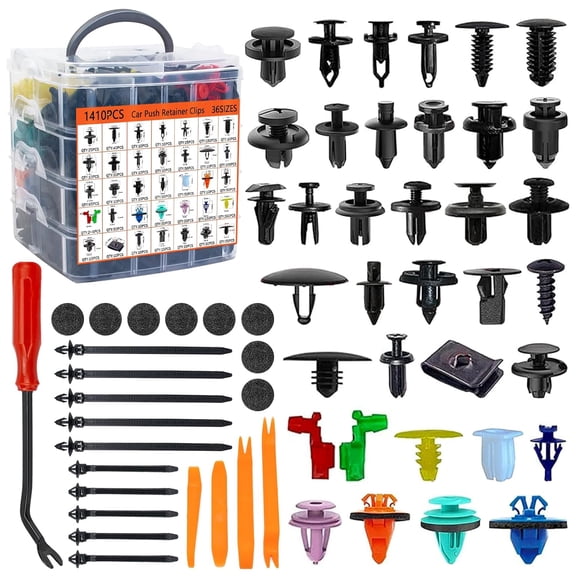 1725 Pcs Bumper Clips Car Retainer Clips & Auto Fasteners Assortment Plastic Push Rivets Fender Clips - 35 Most Popular Sizes Door Trim Panel Clip Set for Toyota GM Ford Honda Chevy