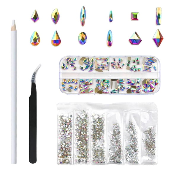 1728-4320 Flat Back Rhinestone Craft - Special Multi Size, As described