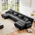 thumbnail image 1 of 173.2" Oversized Couch, 4 Seater Modular Sectional Sofa, Grey Large U Shaped Sectional Couches for Living Room, Fluffy Couch Set, Chenille Cloud Couch with Ottoman, Sofas for Living Room, 1 of 8