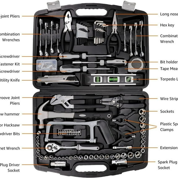 173-Piece General Household Hand Tool Set