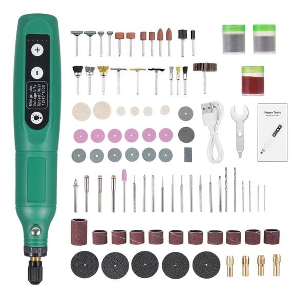 173Pcs Cordless Rotary Tool Kit with Electric Engraving Pen Function - 3.7V Li-Ion, 5 Variable Speeds, USB Charging for DIY Crafting/Polishing/Jade/Pet Nail Sharpening