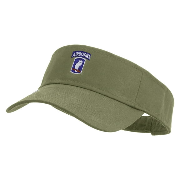 173rd Airborne Brigade Combat Team Embroidered Cotton Twill Sun Visor - Khaki OSFM