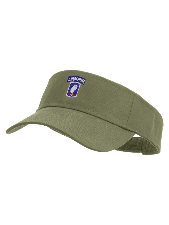 173rd Airborne Brigade Combat Team Embroidered Cotton Twill Sun Visor - Khaki OSFM