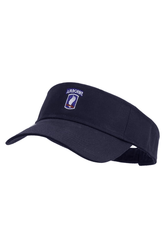 173rd Airborne Brigade Combat Team Embroidered Cotton Twill Sun Visor - Navy OSFM