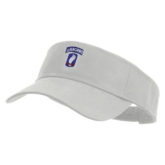 173rd Airborne Brigade Combat Team Embroidered Cotton Twill Sun Visor - White OSFM