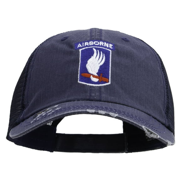 173rd Airborne Brigade Combat Team Embroidered Low Profile Special Cotton Mesh Cap - Navy OSFM