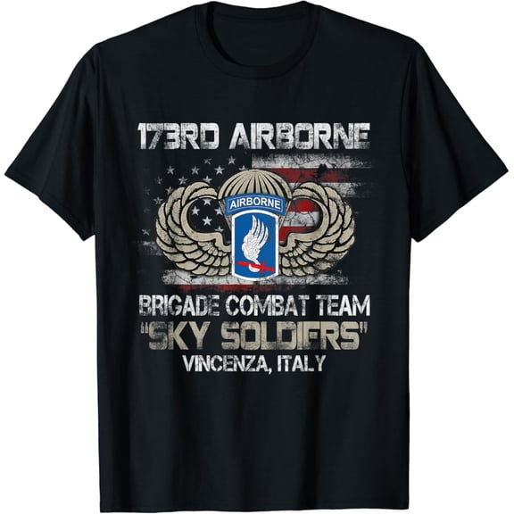 173rd Airborne Brigade Combat Team US Flag T-Shirt