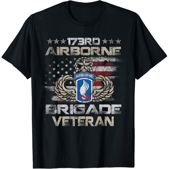 173rd Airborne Brigade Flag US Airborne Paratrooper T-Shirt