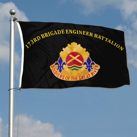 173rd Brigade Engineer Battalion 34th Infantry Division US Army Flag 3x5Feet Outdoor Indoor Decoration Flag with Brass Grommets