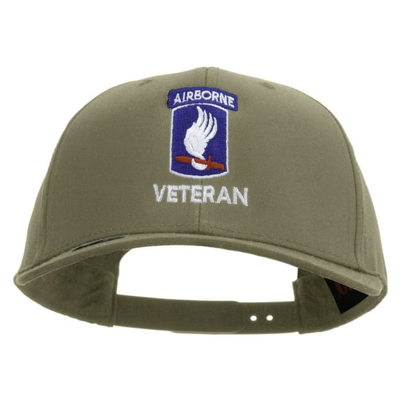 173rdth Airborne Brigade Combat Team Veteran Embroidered Solid Cotton Twill Pro Style Cap - Khaki OSFM