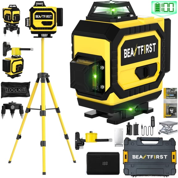 1740541884 16-Line 4D Laser Level, 360 Self-Leveling Rotary Cross Line Laser, High Precision Measuring Tool