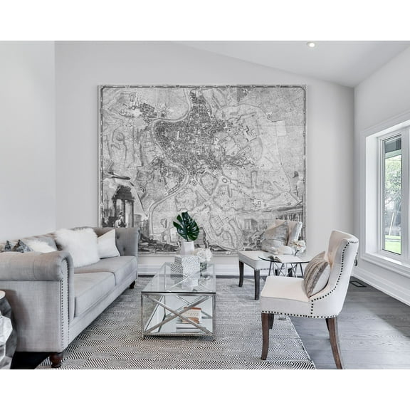 1748 Nolli’s Pianta Grande di Roma | Fabric Adhesive Wall Mural