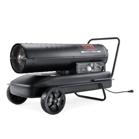 175,000 BTU Forced Air Kerosene Heater with Adjustable Thermostat, 13.2 Gallon Fuel Tank - Efficient Portable Heater for Indoor/Outdoor Industrial Workshops