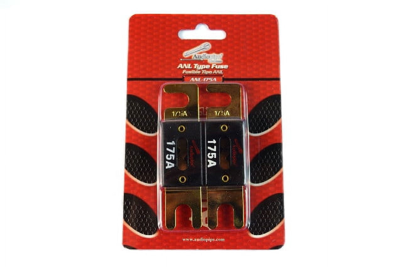 Audiopipe 4 Pack 175 Amp ANL Fuses - Gold Plated For Car Audio Stereo Systems