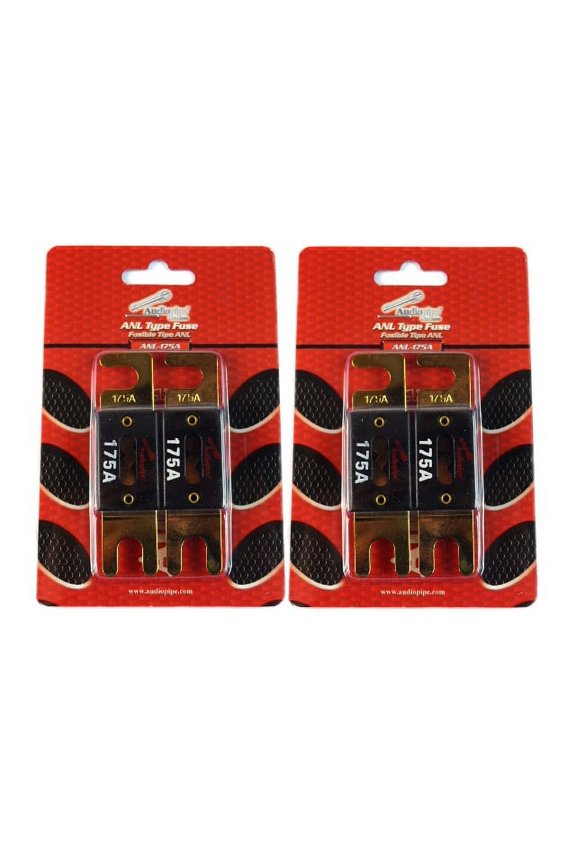 175 Amp ANL Fuses Gold Plated AudioPipe Blister Pack 4 Fuses Car Audio Stereo
